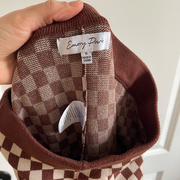 Emory Park Knit Checkered Pant - S - Picture 4 of 5